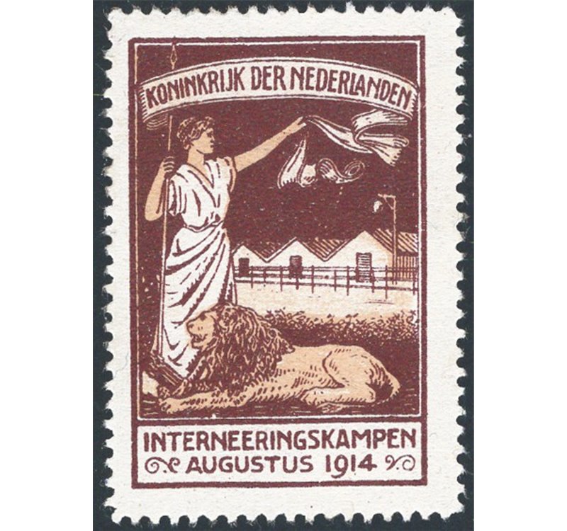 Olanda - 1916 - Posta per internati allegoria bruno, n° 2. Cat. € 230 (**)