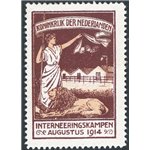 Olanda - 1916 - Posta per internati allegoria bruno, n° 2. Cat. € 230 (**)