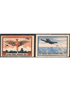 Polonia - 1928 - P.A. Precursori Manifestazione Aerea di Poznan, Michel serie n° I/II. Cert.: IC. Cat. € 350 (**)