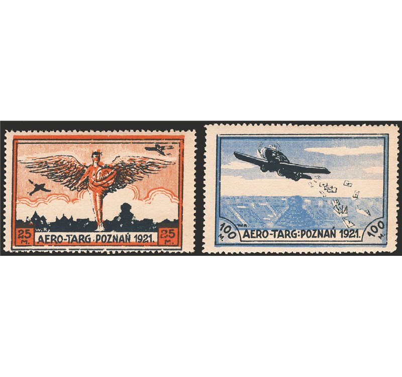 Polonia - 1928 - P.A. Precursori Manifestazione Aerea di Poznan, Michel serie n° I/II. Cert.: IC. Cat. € 350 (**)