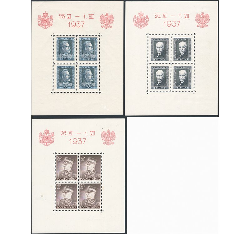 Polonia - 1937 - BF Visita del Re Carlo di Romania, serie n° 2/4. Cat. € 90 (**) 