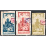 Polonia - Emissioni locali - Zarki - 1918 - Cattedrale di Zarki la serie con nuovi valori in soprast., Michel n° 4/6. Cat. € 450