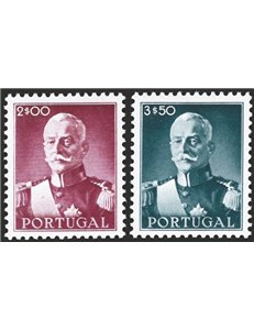 Portogallo - 1945 - Presidente Carmona, serie n° 663/70. Cat. € 230 (**)