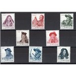 Portogallo - 1947 - Costumi regionali, serie n° 688/95. Cert.: IC. Cat. € 230 (**)