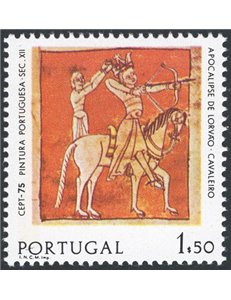 Portogallo - 1975 - Europa 1,50 e. con banda di fosforo, n° 1261a. Cat. € 70 (**)