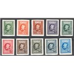 Romania - 1926 - 60° Anniv. del Re Ferdinando I, serie n° 309/18 non dent. Cat. € 320 (**)