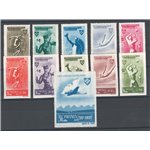 Romania - 1945 - Sport, la serie dent. e non dent. n° 843/48 + 849/53. Cat. € 97 (**)