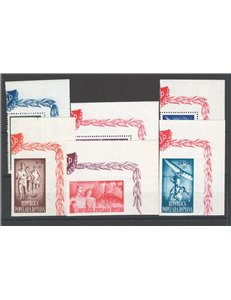 Romania - 1948 - Sport, le serie dent. e non dent. n° 1072/75 + P.A. 51/52. Cat. € 78 (**)