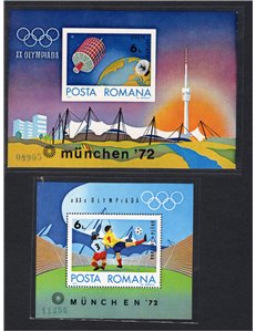 Romania - 1972 - BF Olimpiadi di Monaco, serie n° 98/99. Cat. € 150 (**)