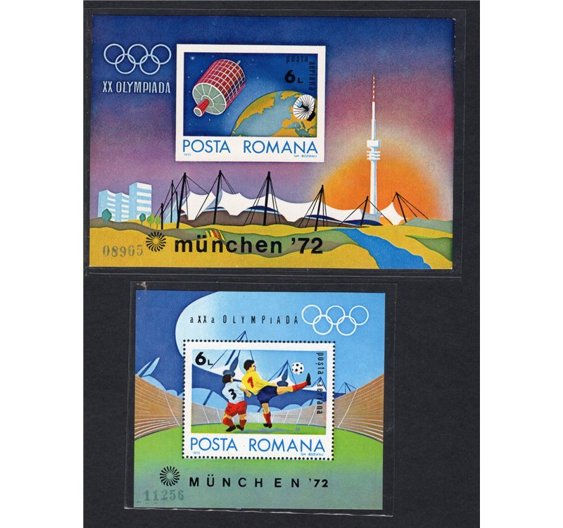 Romania - 1972 - BF Olimpiadi di Monaco, serie n° 98/99. Cat. € 150 (**)