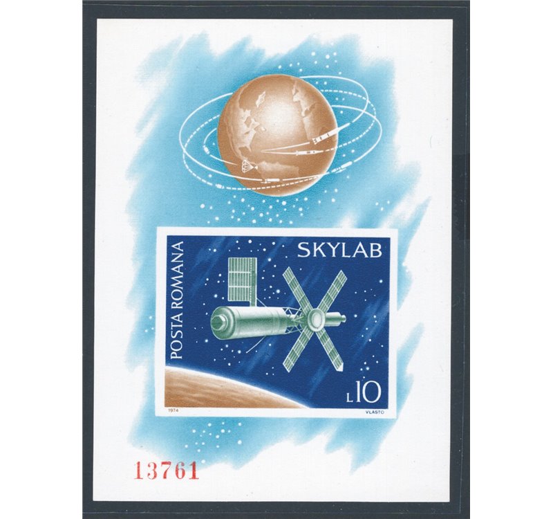 Romania - 1974 - BF Skylab, n° 116a non dent. Cat. € 100 (**)