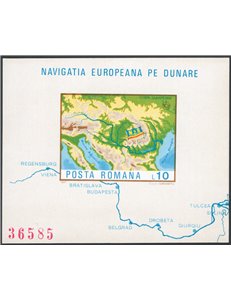 Romania - 1977 - BF Navigazione sul Danubio, n° 130a non dent. Cat. € 100 (**)