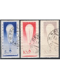 Russia - 1933 - P.A. Aerostato Prokoviev, serie n° 38/40. Cat. € 60 (U)