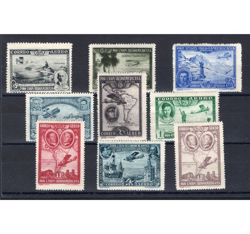 Spagna - 1930 - P.A. Chiusura dell'Esposizione di Siviglia, serie n° 75/83. Cat. € 140 (*)