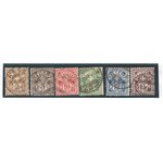 Svizzera - 1905 - Cifra, serie n° 100/105 su carta con fili di seta. Cat. € 140 (U)