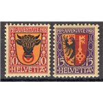 Svizzera - 1918 - Pro Juventute, serie n° 168/69. Cat. € 70 (**)