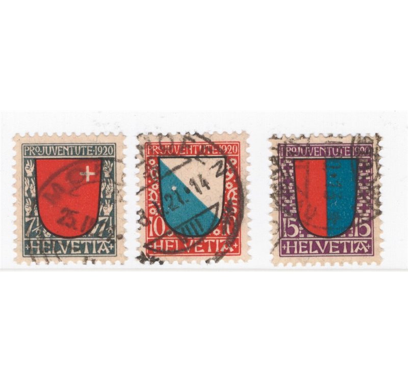 Svizzera - 1920 - Pro Juventute, serie n° 176/78. Cat. € 52 (U)