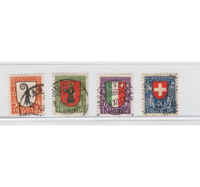 Svizzera - 1923 - Pro Juventute, serie n° 192/95. Cat. € 80 (U)
