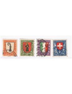 Svizzera - 1923 - Pro Juventute, serie n° 192/95. Cat. € 80 (U)