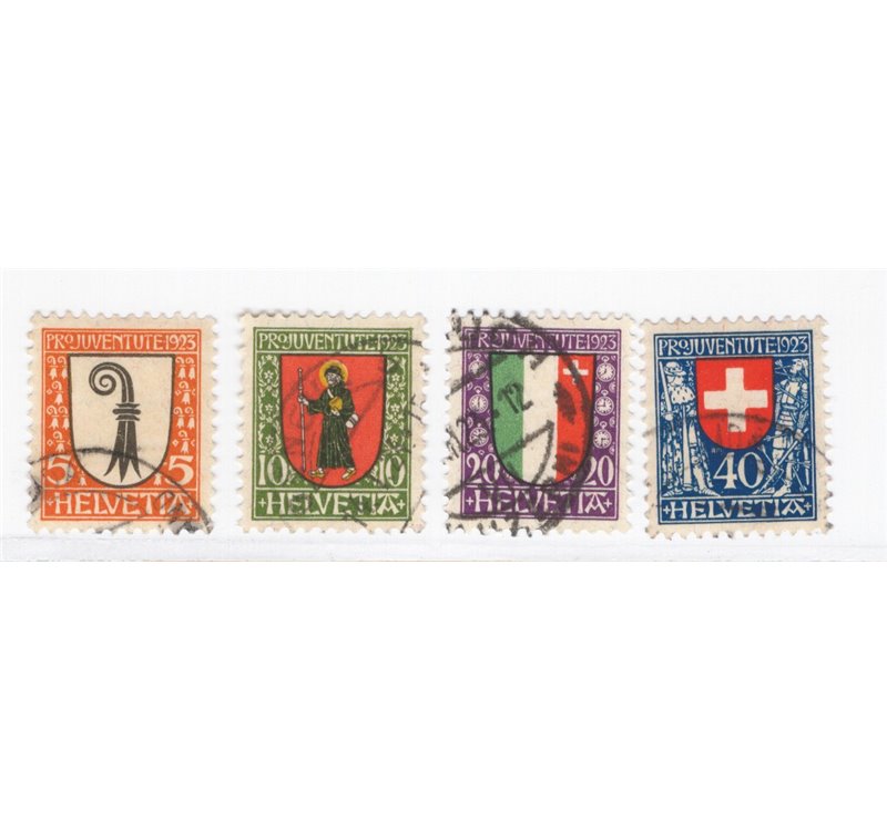 Svizzera - 1923 - Pro Juventute, serie n° 192/95. Cat. € 80 (U)