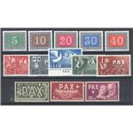 Svizzera - 1945 - Pace, serie n° 405/17. Cert.: Biondi. Cat. € 670 (**)