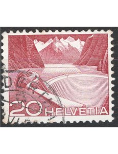 Svizzera - 1945 - Paesaggi Diga di Grimsel 20 c., n° 485a. Cat. € 100 (U)