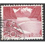 Svizzera - 1945 - Paesaggi Diga di Grimsel 20 c., n° 485a. Cat. € 100 (U)
