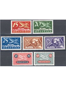 Svizzera - 1922/23 - P.A. Soggetti vari, serie n° 3/9. Cat. € 70 (*)