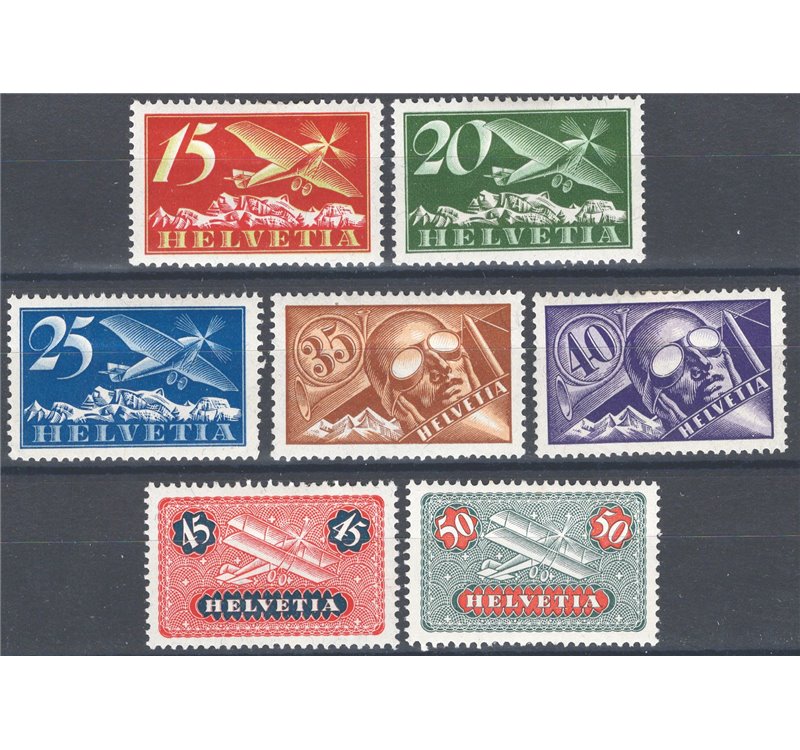 Svizzera - 1922/23 - P.A. Soggetti vari, serie n° 3/9. Cat. € 70 (*)