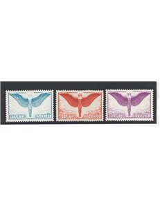 Svizzera - 1924/36 - P.A. Icaro in volo, serie n° 10/12. Cat. € 67 (**)