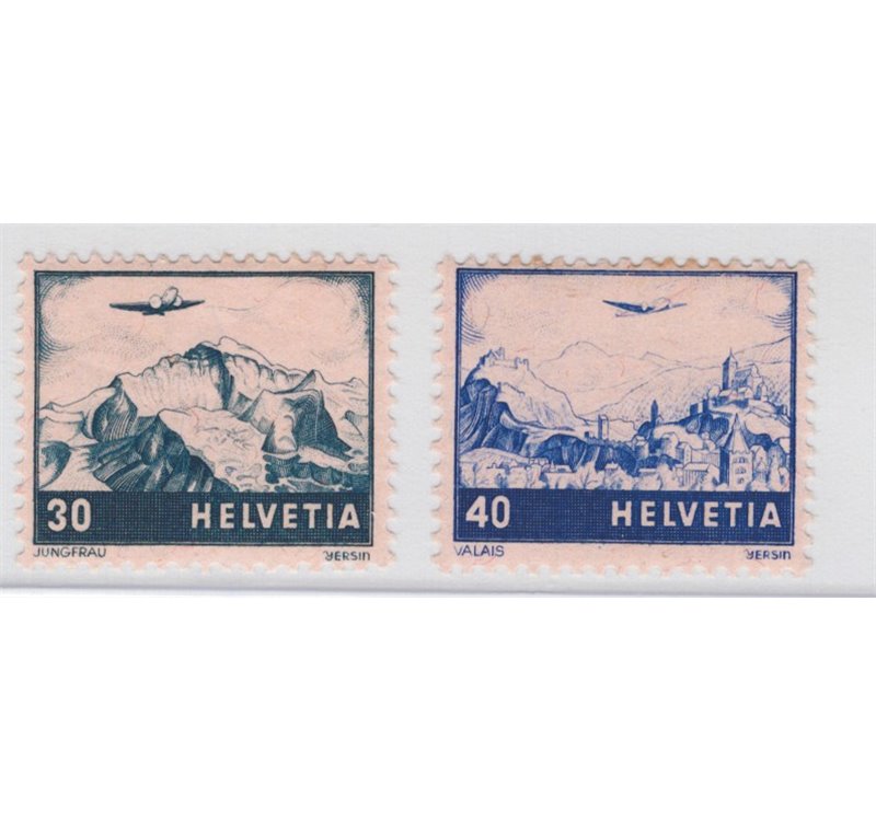 Svizzera - 1948 - P.A. Vedute, serie n° 42/43. Cat. € 85 (**)