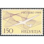 Svizzera - 1949 - P.A. Aliante e correnti 1,50 fr., n° 44. Cat. € 50 (**)