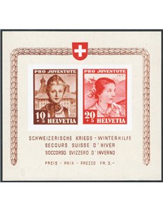 Svizzera - 1941 - BF Pro Juventute, n° 6. Cat. € 130 (**)