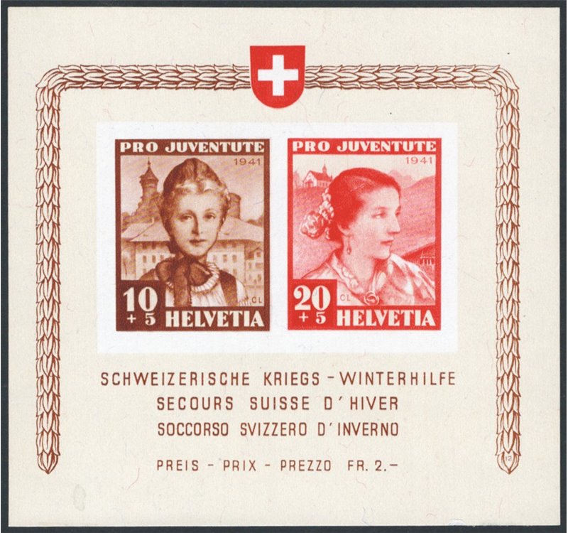 Svizzera - 1941 - BF Pro Juventute, n° 6. Cat. € 130 (**)