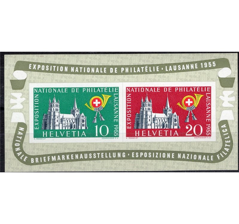 Svizzera - 1955 - BF Expo Losanna, n° 15. Cat. € 120 (**)