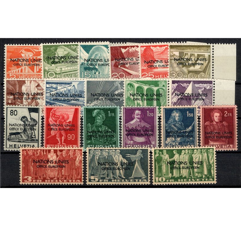 Svizzera - 1948 - Libretto ufficiale delle Poste con i valori della serie “Organisation Mondiale de la Santè”, n° 270/74 + 348A 