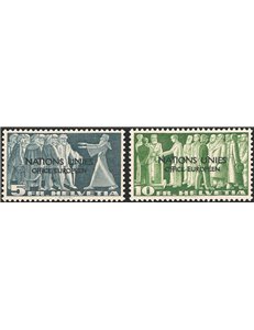 Svizzera - 1950 - Servizio Tecnica e paesaggi soprast., n° 296/315. Cert.: IC. Cat. € 500 (**)