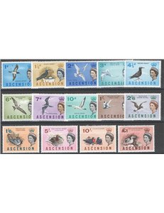 Colonie Inglesi - Ascension - 1963 - Definitiva Elisabetta, serie n° 76/89. Cat. € 90 (**)