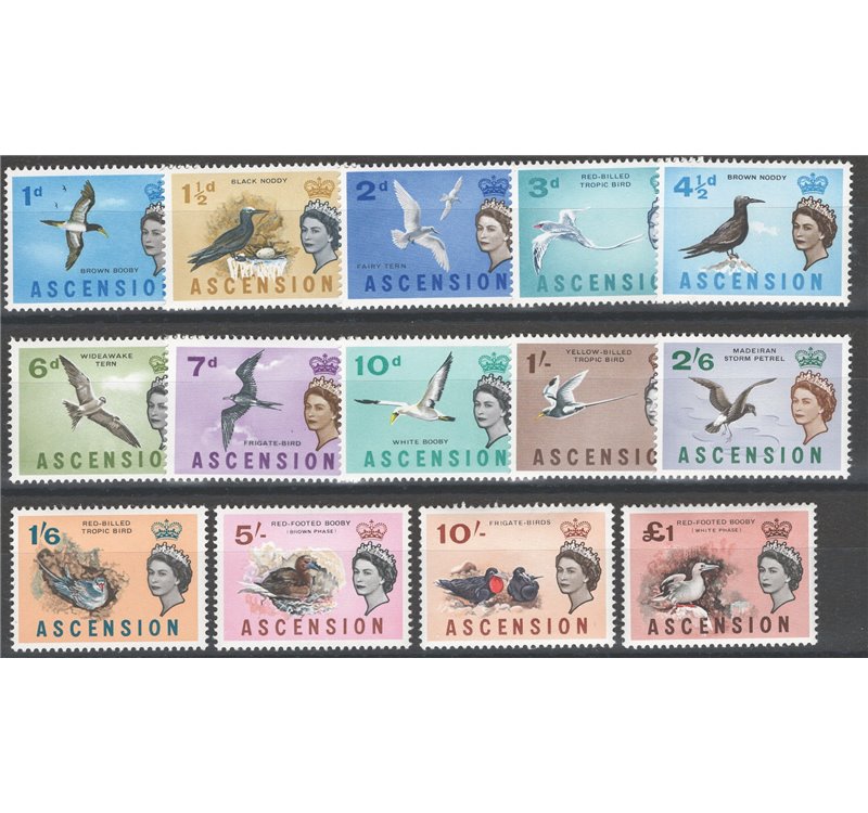 Colonie Inglesi - Ascension - 1963 - Definitiva Elisabetta, serie n° 76/89. Cat. € 90 (**)