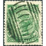 Colonie Inglesi - Bahamas - 1863 - Vittoria 1 sh. verde dent. 12½ con filigrana Cc e corona, n° 8. Cat. € 425 (U)
