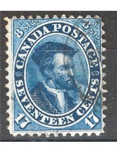 Colonie Inglesi - Canada - 1859/64 - Jaques Cartier, n° 17. Cat. € 120 (U) 