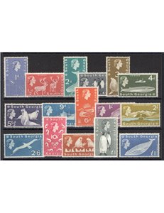Colonie Inglesi - Falkland - Georgia del Sud - 1963/69 - Definitiva Elisabetta e Soggetti diversi, serie n° 9/24. Cert.: Biondi.