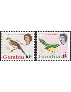 Colonie Inglesi - Gambia - 1963 - Definitiva Elisabetta, serie n° 168/80. Cat. € 110 (**)