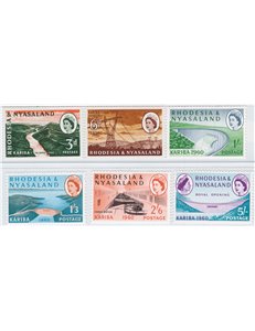 Colonie Inglesi - Rodesia e Nyassaland - 1960 - Centrale Idroelettrica, serie n° 33/38. Cat. € 42 (**)