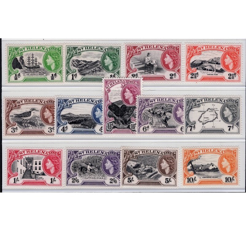 Colonie Inglesi - Sant'Elena - 1953 - Definitiva Elisabetta, serie n° 122/34. Cat. € 120 (**)