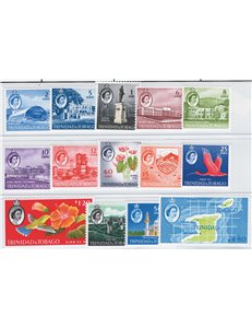 Colonie Inglesi - Trinidad e Tobago - 1938/44 - Definitiva Elisabetta, serie n° 176/89. Cat. € 60 (**)