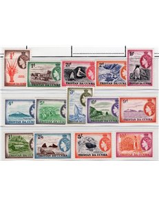 Colonie Inglesi - Tristan Da Chuna - 1953 - Definitiva Elisabetta, serie n° 14/27. Cat. € 200 (**)