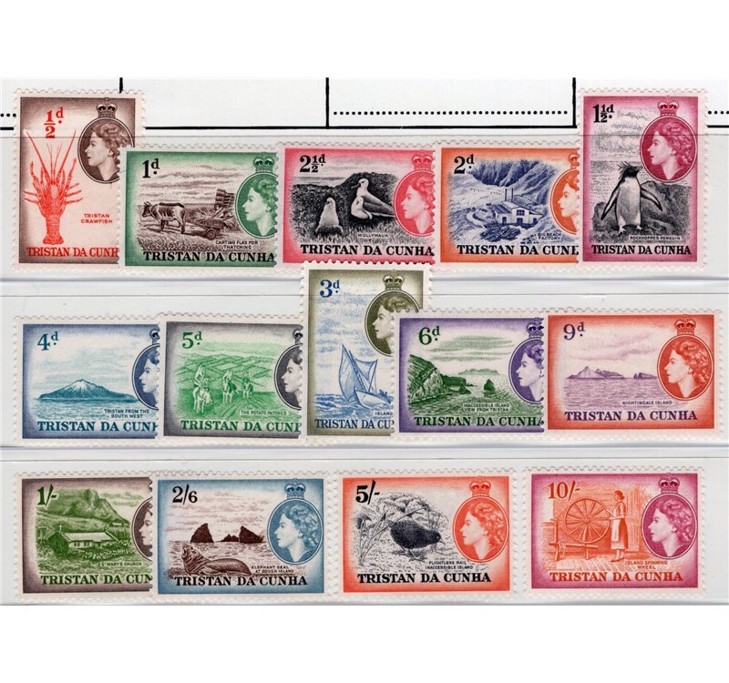 Colonie Inglesi - Tristan Da Chuna - 1953 - Definitiva Elisabetta, serie n° 14/27. Cat. € 200 (**)