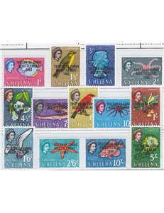 Colonie Inglesi - Tristan Da Chuna - 1963 - Definitiva Elisabetta, serie n° 55/67. Cat. € 40 (**)