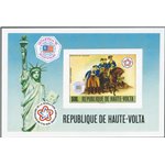 Colonie Francesi - Alto Volta - 1976 - BF Bicentenario degli Stati Uniti non dent., n° 6. Cert.: Ungerzahnte Briefmarken (**)